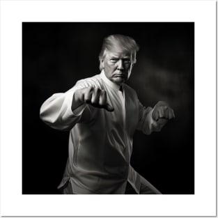 Trump as Shaolin monk - Tshirt Design Posters and Art